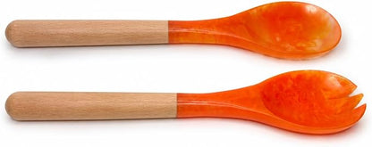 Salad Servers, Resin Salad Tongs, Long Handle Salad Server Set by Divit+Shilp