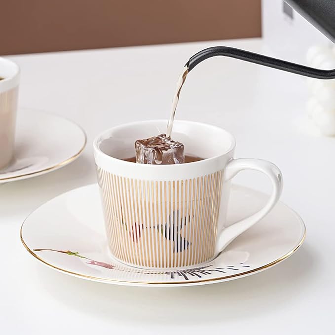 Mirror Cups and Saucers, Mirror Reflection coffee mug, Reflection Coffee Cup - Image 3