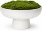 Moss Bowl |11.75" Diameter | Artificial | Fluted Pedestal Bowl | Home Décor