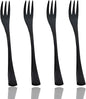 JASHII 18/10 Stainless Steel 4 Piece Mirror Polished Black Cake Fork Pie Fork by JASHII