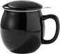 Yundu 12 OZ Brilliant Black Ceramics Teacup by YunduHome