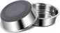 Dog Bowls Durable Heavy Duty Stainless Steel Dog Bowls Non-Slip Basic Bowl for Dogs with Rubber Base (2 Pack, 2 Cups)