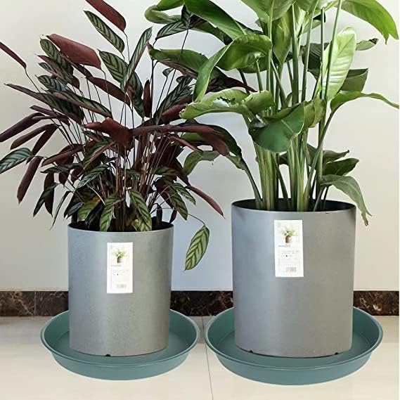 2 Pack of 10 inch Plant Saucer Gray, Heavy Duty Plastic Plant Saucer 10 inch - Image 5