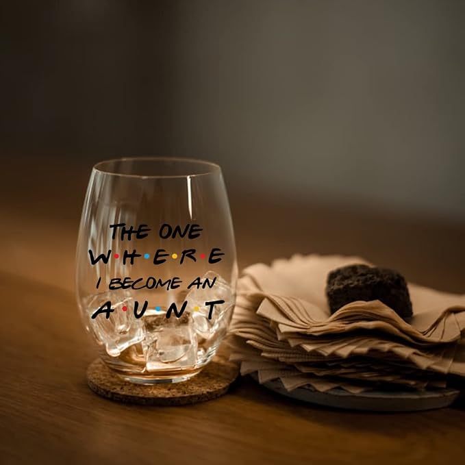 Perfectinsoy The One Where I Become an Aunt Wine Glass Gift Box, Wine Glass - Image 6