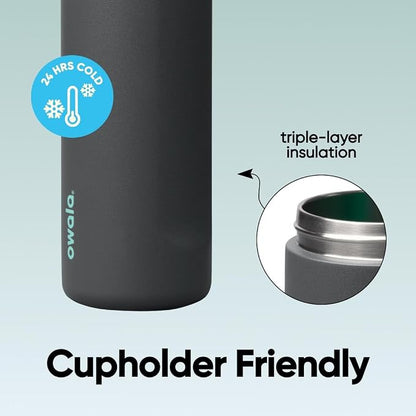 Owala FreeSip Stainless Steel Water Bottle 24 oz Foggy Tide - Image 4