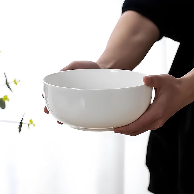 40 oz Off White Ceramic Soup Bowls, Ramen Bowls, Pho Bowls Set of 4, 7 Inch - Image 6