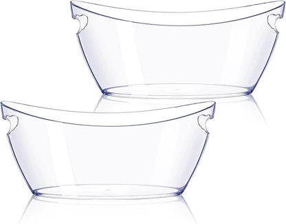 Ice Bucket 2 PCS, Thickened Ice Buckets for Parties, Mimosa Bar Supplies Beverage Tub for Champagne Beer Sparkling Wine Cocktails（5.5L) 16.5 * 7.3 * 6.8inch
