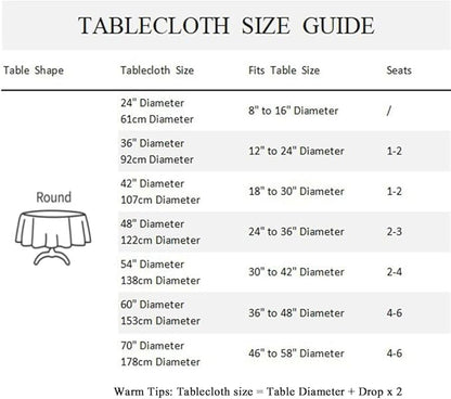 Laeacco 24 Inch Brown Modern Round Tablecloth Striped Geometric Abstract Art Print Table Cloth Washable Waterproof Wrinkle Free Table Cover for Kitchen Dining Picnic Party Decoration