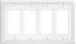 Henne Bery Sunken Pearls Heavy Duty Decorative Wall Plate Switch Plate Outlet Cover (Quad Decorator, White)