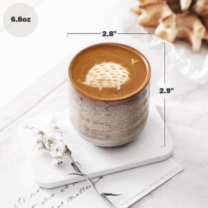 6.8 oz Ceramic Coffee & Tea Cups, Espresso Cups - Image 7
