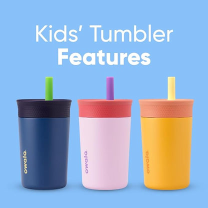 Owala Tumbler Kids Stainless Steel Water Bottle 12 oz Home Base | Insulated | - Image 7