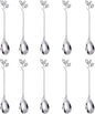 AnSaw Elegant Silver Leaf Coffee Spoons by AnSaw