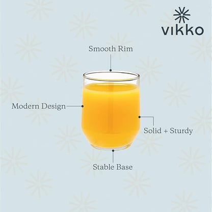 Vikko Small Juice Glasses 6 oz, Small Glass Cups, Drinking Glasses, Durable - Image 2