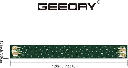 Christmas Table Runner 13x120 Inch, Xmas Trees Snowflakes Holiday Decorative - Image 6