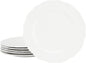 Elama Henryi 6 Piece Embossed Rim Detail Porcelain White Dinner Plate Set by Elama