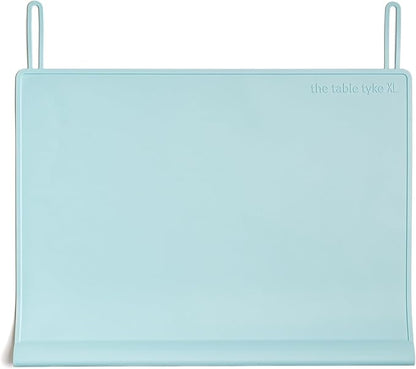The Table Tyke Table Tyke Placemat XL Silicone Baby Placemat with Teething Edge Bumper - Waterproof Toddler Table Mat for Eating, BPA Free, Dishwasher Safe (Sky Blue)