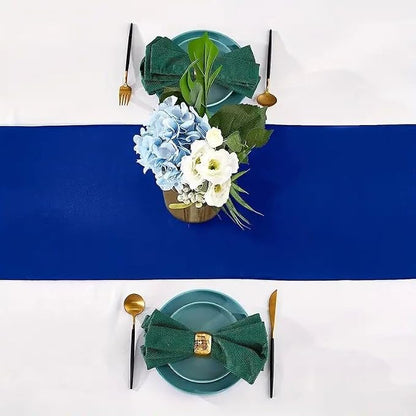 Royal Blue Table Runners, 12x108 Inches, 12 Pack | Fall Satin, Silk and Smooth - Image 4