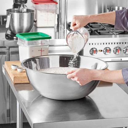 Stainless Steel 13 QT Mixing Bowl | Home & Commercial Quality | Flat Bottom | Cooking, Baking, Meal Prep [1PK]