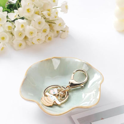 2PCS Ring Holder Dish, Small Key Bowl, Ceramic Trinket Tray Jewelry Dish - Image 3