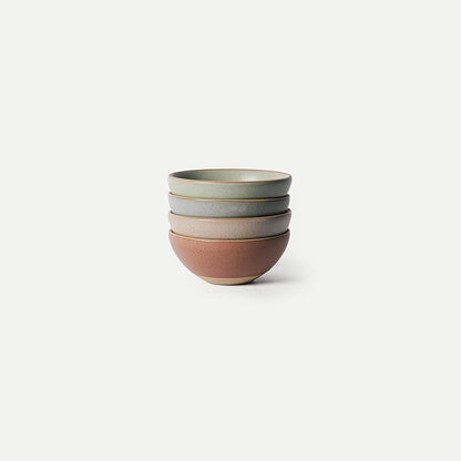 MORA Small Bowls Set of 4, 16oz Ceramic Pottery Dessert Bowls - Microwave, Oven and Dishwasher Safe - Harvest