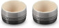 Le Creuset Stoneware Round Ramekin Straight Wall Set of 2, 7 oz. Each, Oyster