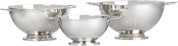 Le Creuset Set of 3 Stackable Colanders by Unknown