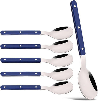 6-Piece Vintage 8.19-inch Dinner Spoon Set Silverware Set BRIIEC Stainless by BRIIEC