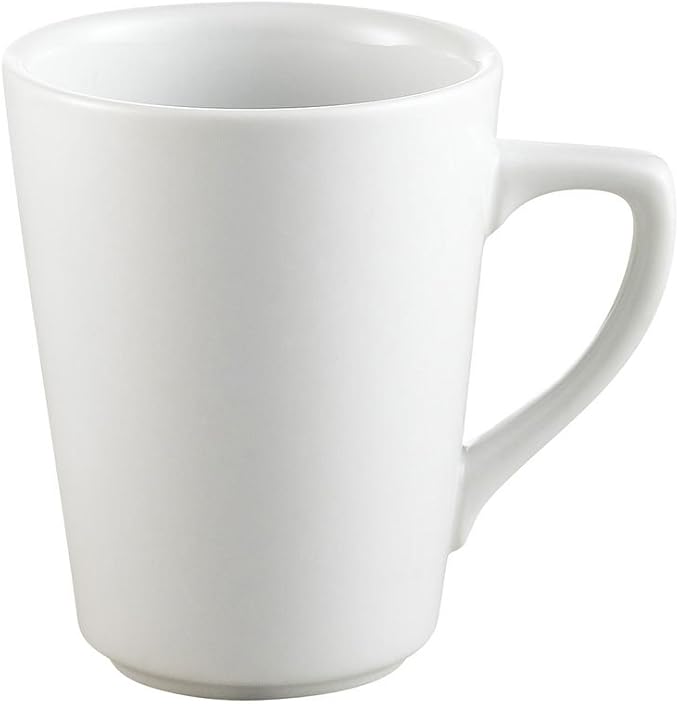 CAC China VC-8-P 8.5-Ounce Porcelain Tall Round Victory Mug, Super White by CACChina