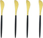 Black Gold Flatware, Royal 4 Piece Matte Black Handle 18/10 Stainless Steel by Unknown