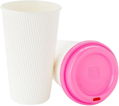 Restaurantware 16 Ounce Ripple Wall Disposable Coffee Cups, 500 Insulated White - Image 14