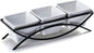 UNICASA Square Ramekin Bowls 10 oz, Condiment Serving Tray with Metal Rack Stand - Chips and Dips Snack Tray for Party - White Side Dish for Appetizer, Fruit, Nuts, Ice Cream, Candy