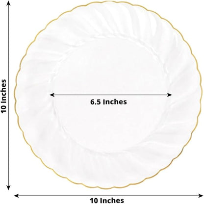 Efavormart 10-Pack 10" Clear Plastic Dinner Plates - Image 3