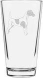 Smooth Fox Terrier Custom Personalized Dog Themed Etched All Purpose 16oz Pint Glass