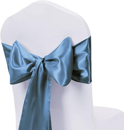 Dusty Blue Satin Table Runner 10 Pack - Image 6