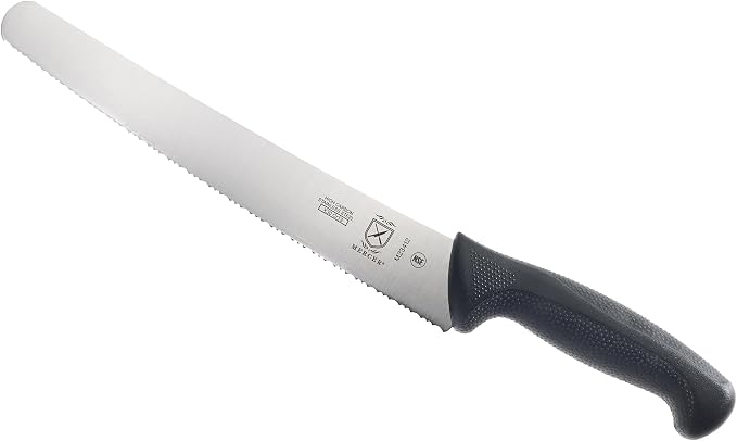 Mercer Culinary M23412 Millennia Black Handle, Wide Fine Sawtooth Blade - Image 2