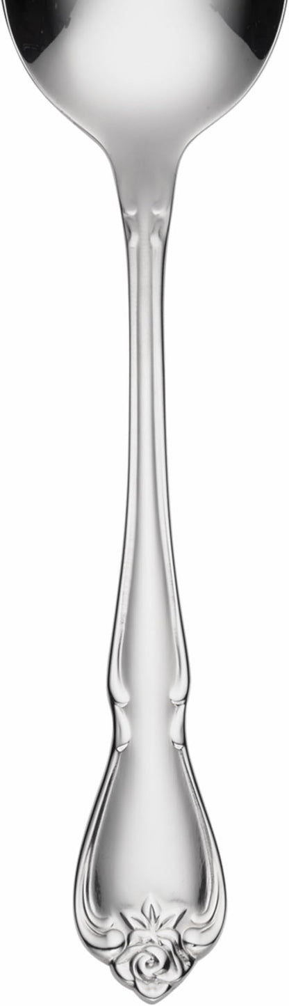 Oneida B552004C True Rose Everyday Flatware Dinner Spoons, 6.75" L x 1.6" W - Image 2