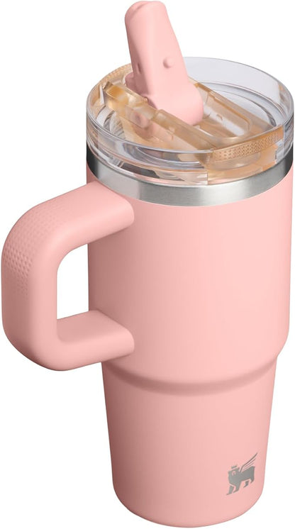 STANLEY Quencher ProTour Flipstraw Tumbler, 14 oz, Peach Rose | Built-In Straw - Image 3