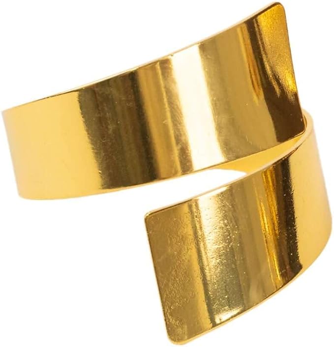 Efavormart 4 Pack | Shiny Gold Metal Scroll Wrap Cuff Band Napkin Rings - Image 7