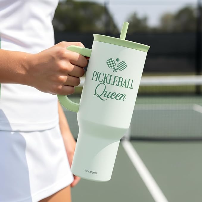 SANDJEST Pickleball 40oz Tumbler - Image 6