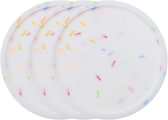 ONLYKXY 3 Pieces 3.93 Inch Silicone Coasters, Round Coasters by Unknown