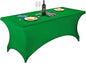 LZY Spandex Table Covers 6 Feet, Stretch/Fitted Table Covers for 6 Feet Folding Table, Rectangular Spandex Table Cloths for Wedding Party or Event (6FT-2PCS, Emerald)