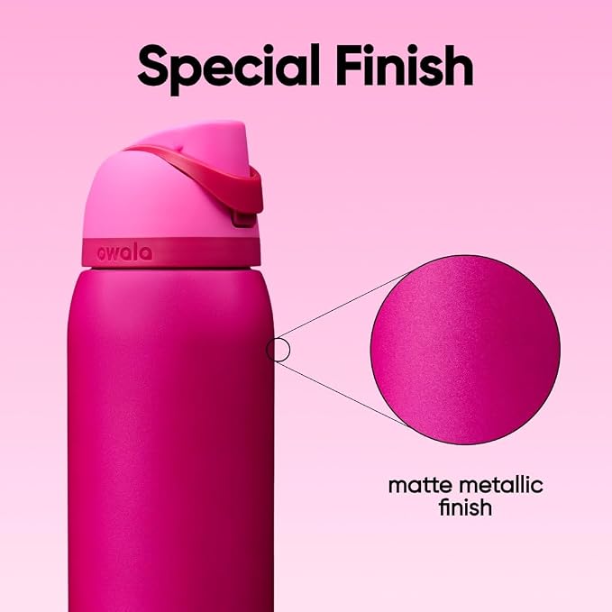 Owala FreeSip Stainless Steel Water Bottle 32 oz Read My Lips - Image 6