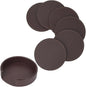 6PCS PU Leather Coasters for Table Protection 4 Inch Round Drink Cup Holders by QUALITYCALFOVERA