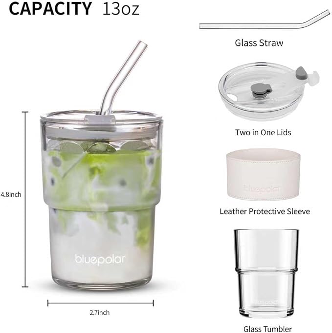 BLUEPOLAR 13oz/400ml Glass Water Tumbler - Image 2