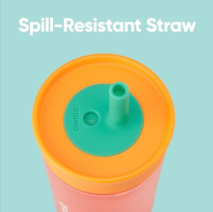 Owala Tumbler Kids Plastic Water Bottle 15 oz Watermelon | Spill-Resistant Lid - Image 2