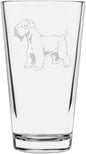 Soft Coated Wheaten Terrier Dog Themed Etched All Purpose 16oz Pint Glass