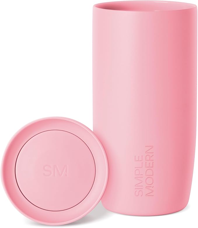 Simple Modern Insulated Travel Coffee Mug 360° Lid | 16oz | Pink | Voyager by Unknown