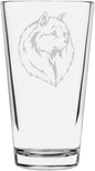 Volpino Italiano Custom Personalized Dog Themed Etched All Purpose 16oz Pint Glass