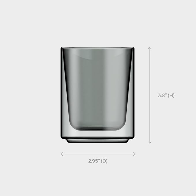 Terra Kaffe Fog Mezzo 8 oz Double-Walled Coffee Glass – Borosilicate Thermal - Image 2
