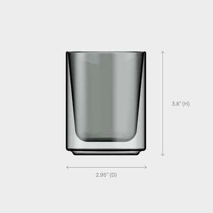 Terra Kaffe Fog Mezzo 8 oz Double-Walled Coffee Glass – Borosilicate Thermal - Image 2